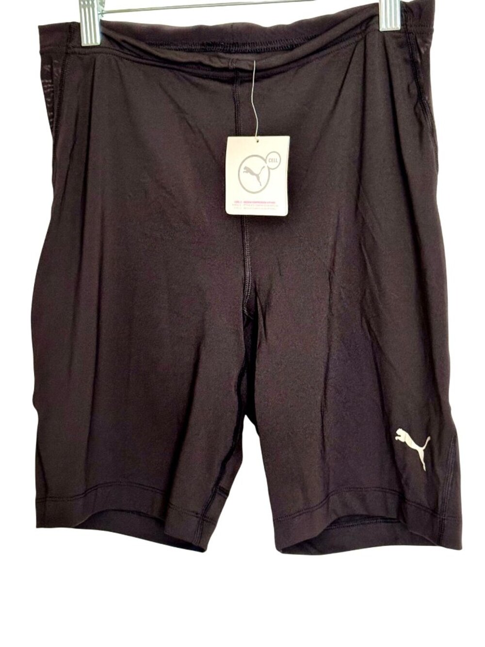 Puma Men's XL Black Core Shorts Power Cell Level 2 Medium Compression NEW NWT